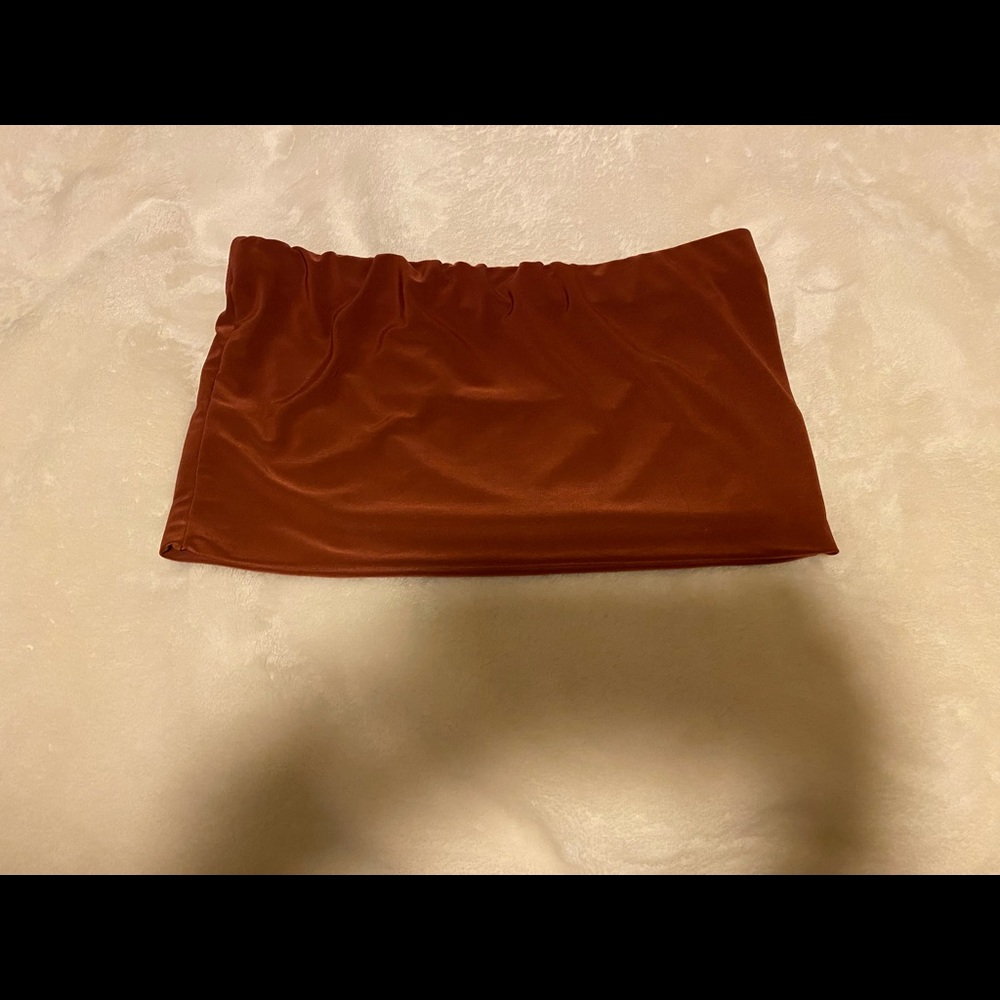Brown crop top - tube top